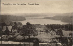 Thames River from Norwich Inn Connecticut Postcard Postcard