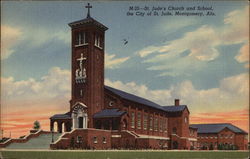 St. Jude's Church and School, the City of St. Jude Montgomery, AL Postcard Postcard