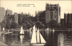 Lagoon, Charles River Basin Boston, MA Postcard Postcard