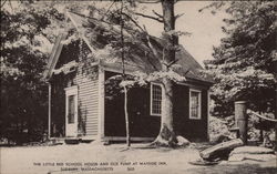 The Little Red School House and Old Pump at Wayside Inn Postcard