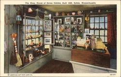 The Shop, House of Seven Gables, Built 1668 Postcard