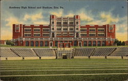 Academy High School and Stadium Postcard