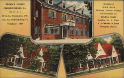 Brown's Courts Fredericksburg, VA Postcard Postcard
