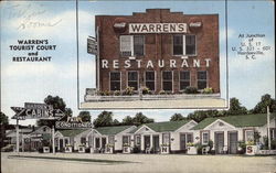Warren's Tourist Court and Restaurant Postcard