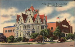 Hexagon Hotel and Convention Hall Mineral Wells, TX Postcard Postcard