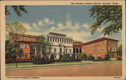 The Houston Central Library Texas Postcard Postcard