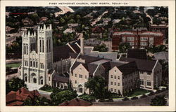 First Methodist Church Fort Worth, TX Postcard Postcard