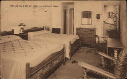 Park Mo-Tel, 2 bed de luxe San Antonio, TX Postcard Postcard