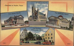 City Churches Austin, TX Postcard Postcard