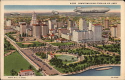 Downtown Miami from an Air Liner Postcard