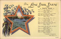 The Lone Star State - That's Texas Postcard