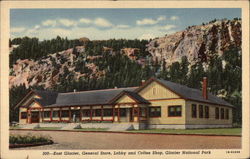East Glacier, General Store, Lobby and Coffee Shop Postcard