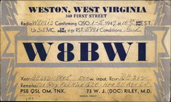 W8BWI Postcard