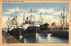 Harbor Scene Galveston, TX Postcard Postcard