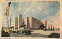 Varied Industries, Electrical and Communications Building at Texas Centennial Exposition Dallas, TX Postcard Postcard
