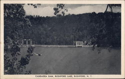 Caneadea Dam, Rushford Lake Postcard