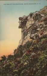 Old Man of the Mountains - White Mountains Postcard