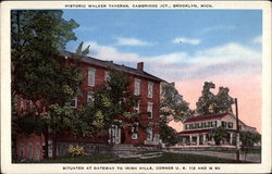 Historic Walker Taverns, Cambridge Junction Brooklyn, MI Postcard Postcard