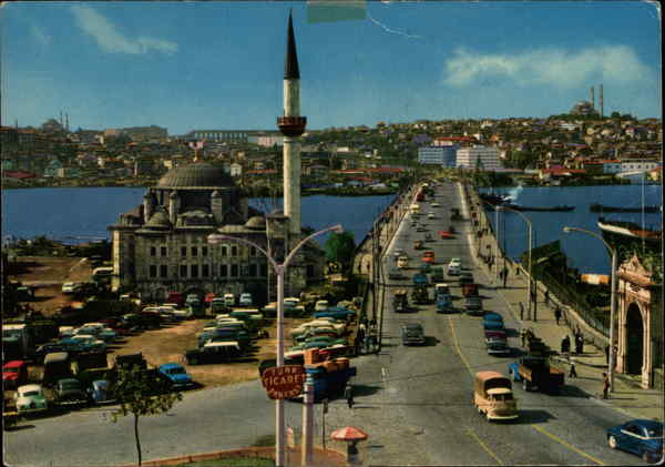 Mosque of Sokullu and Ataturk Bridge Istanbul Turkey