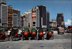 Rickshaws in Connaught Road Hong Kong China