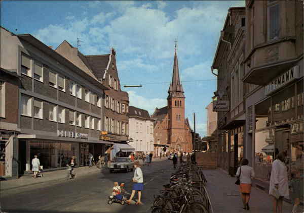 Neustrasse and Stadtkirche Gronau Germany