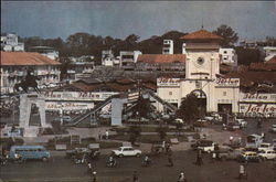 Central Market Place and the Pontoon Bridge Saigon Vietnam