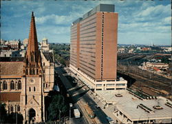Looking to St. Paul's and Princes Gate Building Melbourne VICTORIA Australia