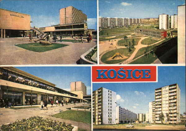 Various City Buildings Kosice Slovakia Eastern Europe