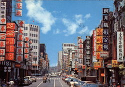 Downtown Streets Taipei Taiwan China