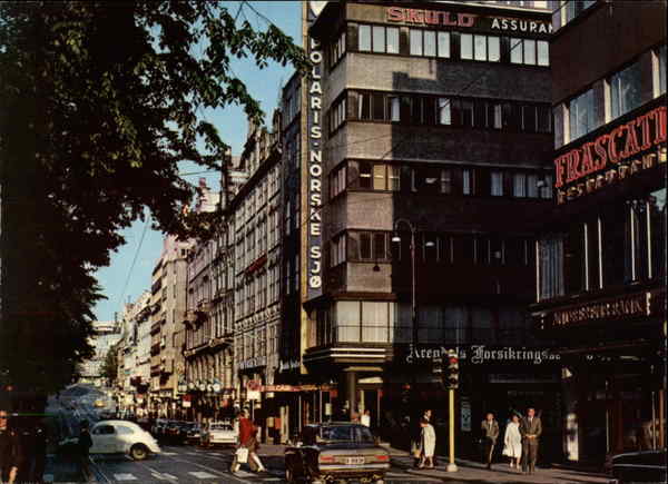 Evening Street View Oslo Norway
