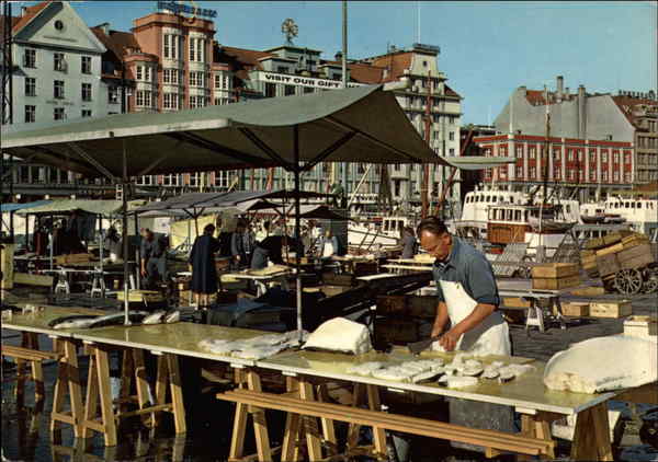 View of the Fish Market Bergen Norway