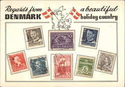 Danish Stamps Denmark Stamp Postcards