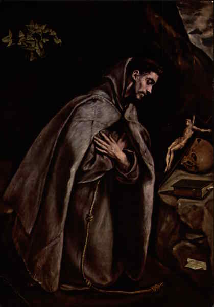 St, Francis Venerating The Crucifix by El Greco First Day Issue Cards
