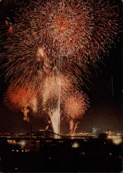 Fireworks Display Tokyo Japan