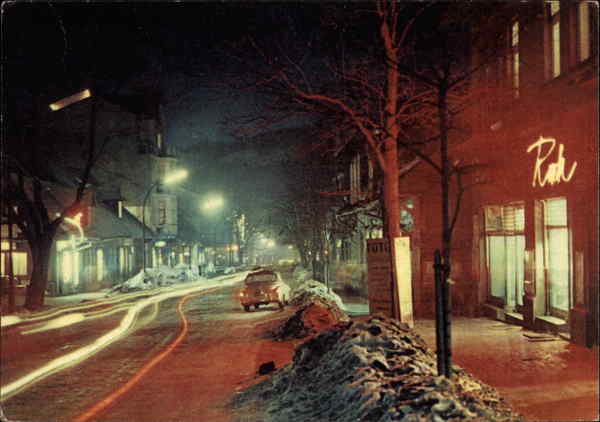Street Scene at Night Zakopane Poland Eastern Europe
