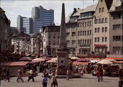 Blick vom Markt auf die Sternstraße und Stadthaus Bonn, Germany Postcard Postcard