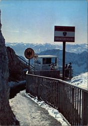 Border Crossing the Zugspitze at 2966m Postcard