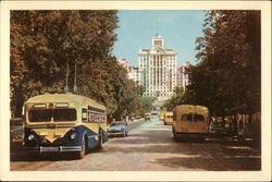 Lenin Street with Trolleys Postcard