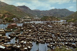 Aberdeen, the Famous Fishing Area of Hong Kong Postcard