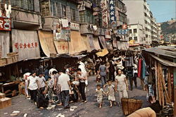Open-Air Market - Kowloon Postcard