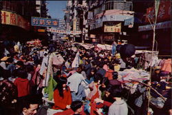 The Crowded Shamshuipo Area of Kowloon Postcard