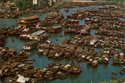 Bird's Eye View of Aberdeen Harbor Postcard