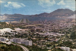 View of Plane Landing from Lung Tseung Road Postcard