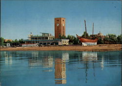 Yachting Club and the Secondary Clock Tower Postcard