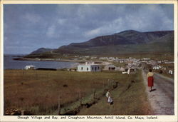 View of Village and Bay and Croaghaun Mountail, Achill Island View of Village and Bay and Croaghaun Mountail, Achill Island
