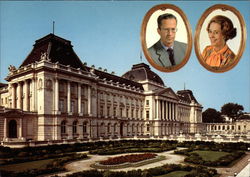 Palais Royale with King Baudouin and Queen Fabiola Postcard