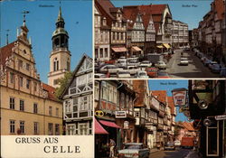 Various Views of Town Postcard