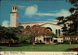 Agana Cathedral Guam South Pacific Postcard Postcard