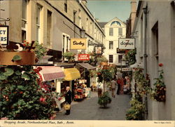 Shopping Arcade, Nortumberland Place, Bath, Avon United Kingdom Postcard Postcard
