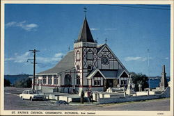 St. Faith's Church in Ohinemutu, Rotorua, New Zealand Postcard Postcard